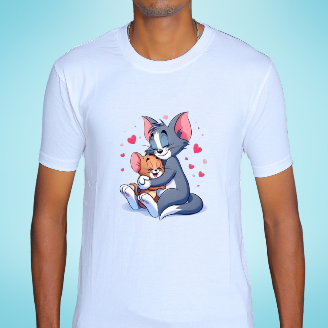 Tom & Jerry White T-Shirt