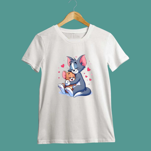 Tom & Jerry White T-Shirt